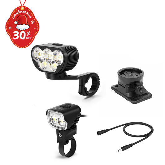 6500LM Front & 3000LM Helmet Lights & Mount & Cable