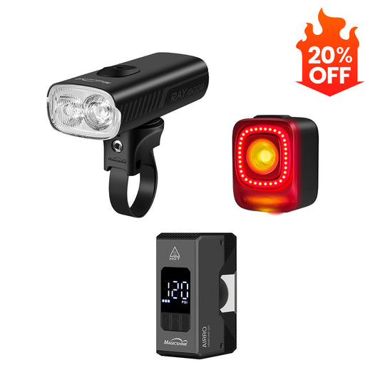 1600LM Front Light & 200LM Taillight & Air Pump