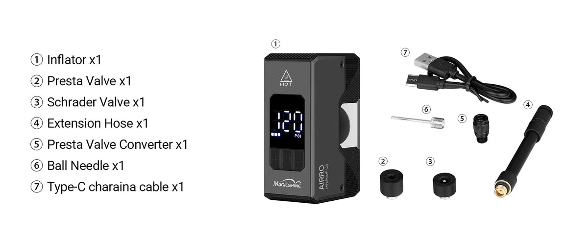 AIRRO Mini Bicycle Tire Inflator & Tire Pump | Magicshine – Magicshine ...