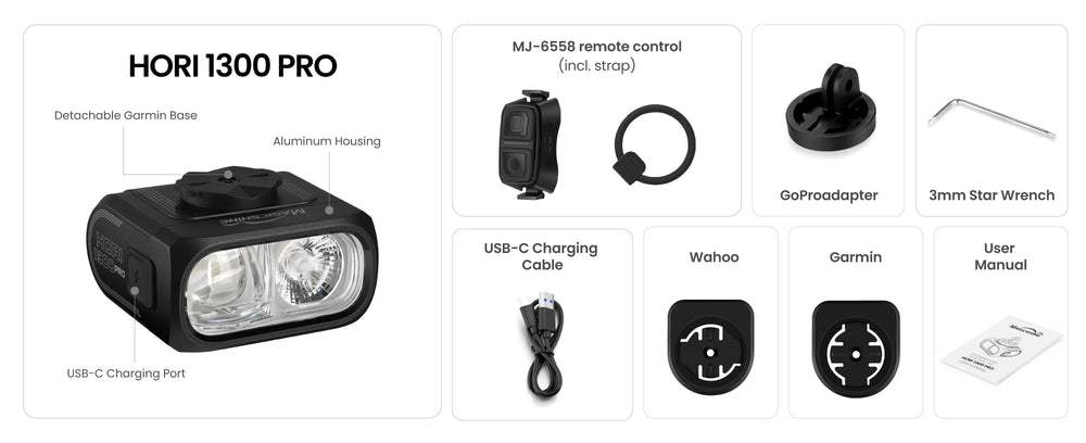 HORI 1300 PRO Bike Light