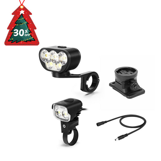 8000LM Front & 4500LM Helmet Lights & Mount & Cable
