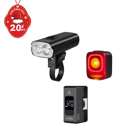 1600LM Front Light & 200LM Taillight & Air Pump