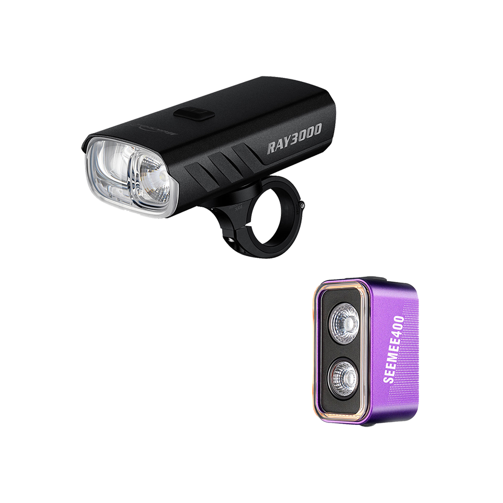 RAY 3000 + SEEMEE 400 ANT+ Bike Light Bundle