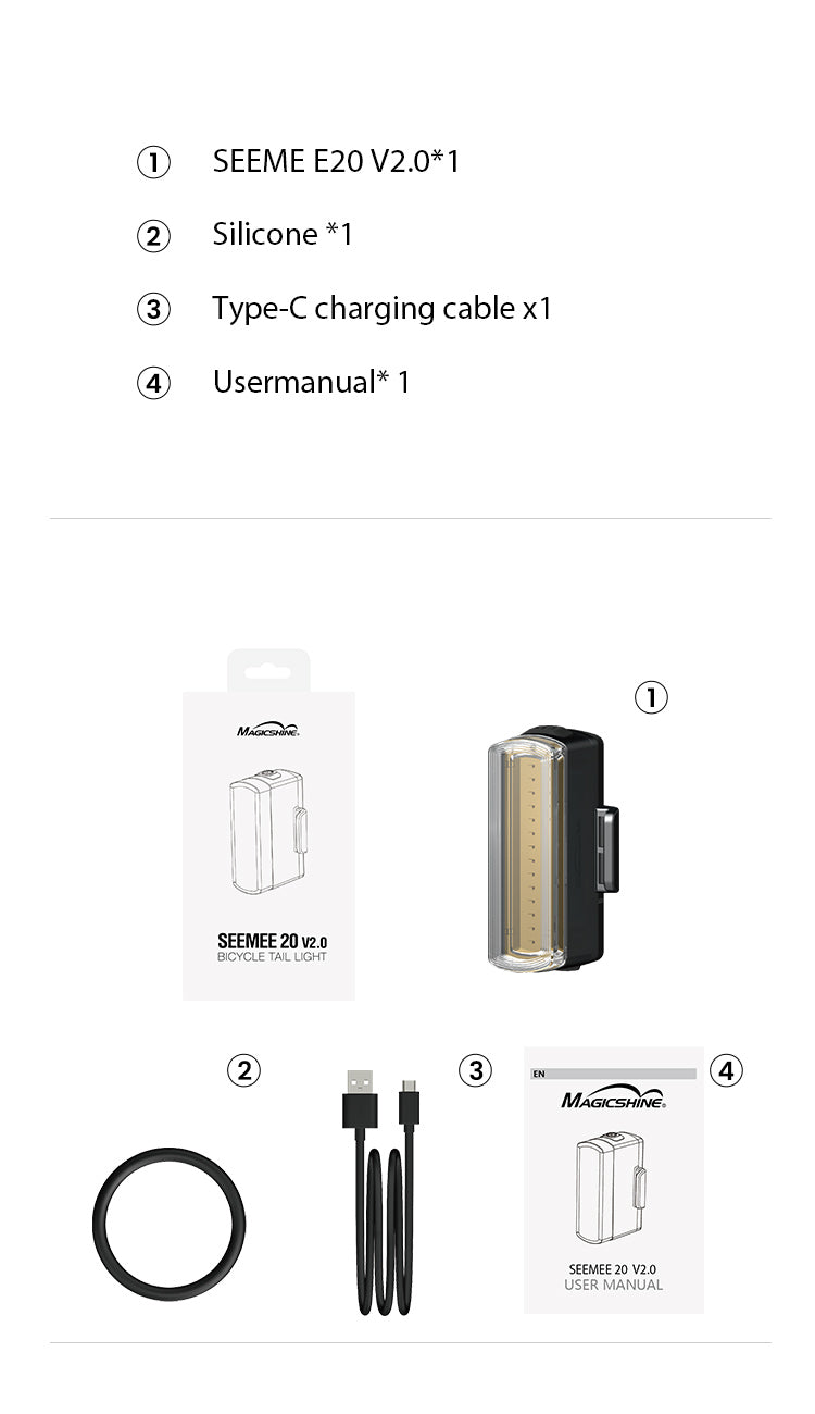 SEEMEE 20 V2.0 Bike Tail Light | Magicshine.com – Magicshine